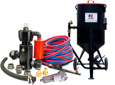 Пескоструйный аппарат PST-100 с фильтром, КПДУ twin 20 п.м.