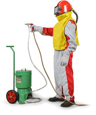 Пистолет абразивоструйный CONTRACOR SFG с передвижной ёмкостью для абразива